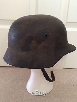 Original WW2 German Army M40 Helmet with Full Liner & Chinstraps
