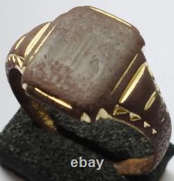 Original WW2 German Army Soldier's Signet Ring Engraved Monogram Charnier