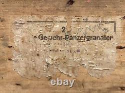 Original WW2 German Army Transport Box Gewehr Panzergranaten- Normandy Barn Find