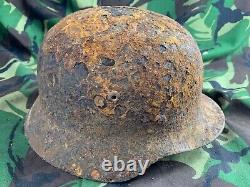 Original WW2 German Army Wehrmacht Combat Helmet Relic Russian Front
