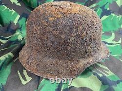 Original WW2 German Army Wehrmacht Combat Helmet Relic Russian Front