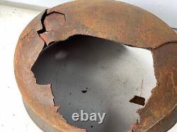 Original WW2 German Army Wehrmacht Helmet Relic Nice Paint Blast Damaged