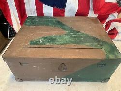 Original WW2 German Army Wooden Patronenkasten Box Normandy Camouflage