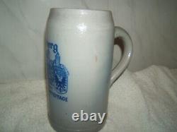 Original WW2 German Beer Stein Bier Krug Nurnberg 1lt Rare Ceramic Stoneware