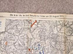 Original WW2 German Blitzkrieg Planning Map Jan 1939 Ardennes WW1 Retrospective