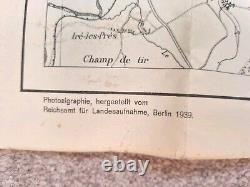 Original WW2 German Blitzkrieg Planning Map Jan 1939 Ardennes WW1 Retrospective