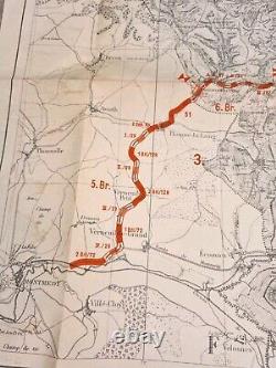 Original WW2 German Blitzkrieg Planning Map Jan 1939 Ardennes WW1 Retrospective