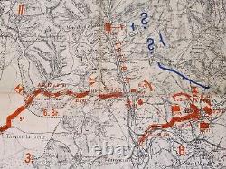 Original WW2 German Blitzkrieg Planning Map Jan 1939 Ardennes WW1 Retrospective