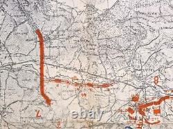 Original WW2 German Blitzkrieg Planning Map Jan 1939 Ardennes WW1 Retrospective