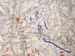 Original WW2 German Blitzkrieg Planning Map Jan 1939 Ardennes WW1 Retrospective