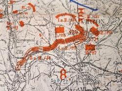 Original WW2 German Blitzkrieg Planning Map Jan 1939 Ardennes WW1 Retrospective