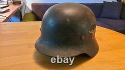 Original WW2 German DD Luftwaffe M35 helmet ET64 Lot 3760