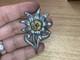Original WW2 German Edelweiss Mountain Troop Cap Badge Gebirgsjäger WWII Medal