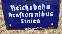 Original WW2 German Enamel Metal Sign