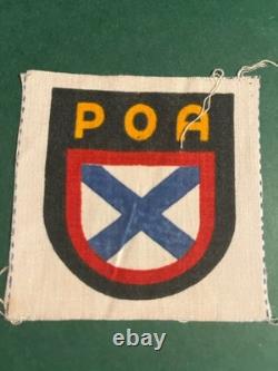 Original WW2 German Foreign Volunteer POA Russian Arm Shield Screen Print