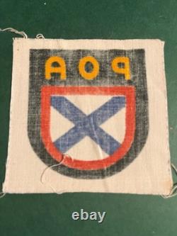 Original WW2 German Foreign Volunteer POA Russian Arm Shield Screen Print