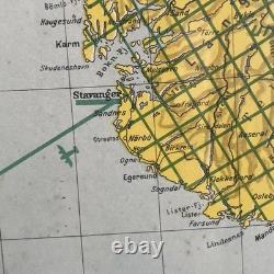 Original WW2 German Framed Map Britain, Occupied Europe, Maginot Line, Westwall