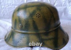 Original WW2 German Helmet Luftschutz Camo Gladiator, Luxury Collectors Item