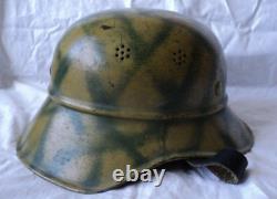 Original WW2 German Helmet Luftschutz Camo Gladiator, Luxury Collectors Item