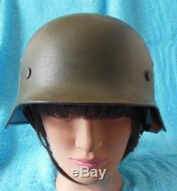 Original WW2 German Helmet Norwegian Army decals Post War Norway