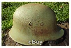 Original WW2 German Helmet With Liner & Chinstrap
