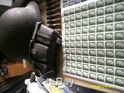 Original WW2 German Helmet leather pouch / 2 blocks of stamps read on /