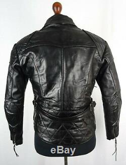 Original WW2 German Horsehide Leather Black Luftwaffe Motorcycle Jacket 38R