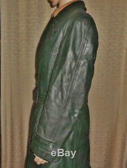 Original WW2 German Leather Overcoat Elite DRP Nuremberg Uniform Greatcoat Tunic