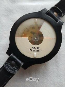 Original WW2 German Luftwaffe Wrist Compass AK39 FL 23235-1 In Working Order
