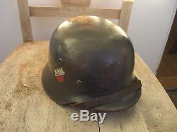 Original WW2 German M35 LW steel helmet