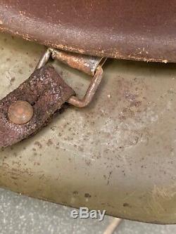 Original WW2 German M42 Helmet & Liner, Norwegian Re-issue