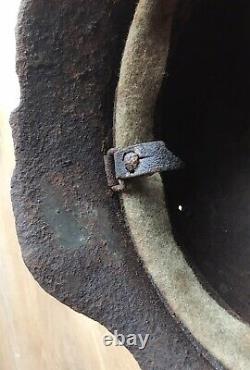 Original WW2 German M42 Helmet Relic With Liner Wehrmacht Army Field Gear WWII