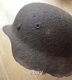 Original WW2 German M42 Helmet Relic With Liner Wehrmacht Army Field Gear WWII