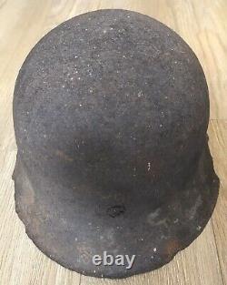 Original WW2 German M42 Helmet Relic With Liner Wehrmacht Army Field Gear WWII