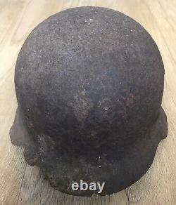 Original WW2 German M42 Helmet Relic With Liner Wehrmacht Army Field Gear WWII