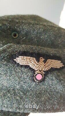 Original WW2 German M43 SS Field Cap with Deaths Head Badge