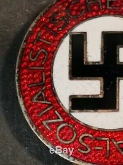 Original WW2 German NSDAP badge enamel version Rare Button Hole version