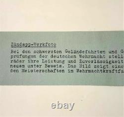 Original WW2 German Photo Wehrmacht Sidecars ZUNDAPP Motor Championship 1938