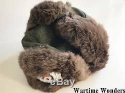 Original WW2 German Russian Front Winter Fur Cap