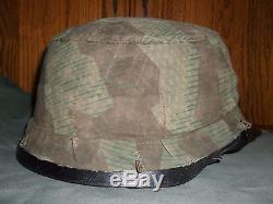Original WW2 German Splinter Helmet Cover, Fallshirmjager Paratrooper Uniform Cap