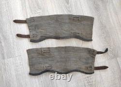 Original WW2 German Uniform Gaiters For Boots Matching Pair