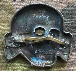 Original WW2 German WSS Totenkopf / Skull Cap Badge Insignia
