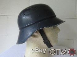 Original WW2 German Wehrmachtgefolge Volkssturm Nazi Partisan M38 LSW Stahlhelm