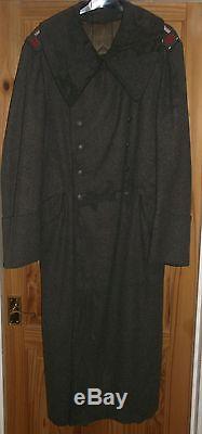 Original WW2 German army greatcoat with large collar channel islands