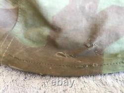 Original WW2 German splinter camo helmet cover Ardennes Battle of The Bulge