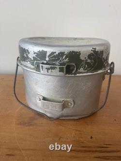 Original WW2 Italian M30 Mess Tin German Folk Art Trench Art Engraved POW DAK