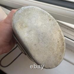 Original WW2 Italian M30 Mess Tin German Folk Art Trench Art Engraved POW DAK