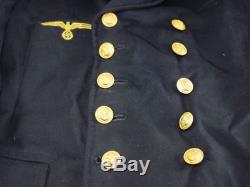 Original WW2 Militaria German Navy Kriegsmarine Pea Coat with Insignia