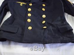 Original WW2 Militaria German Navy Kriegsmarine Pea Coat with Insignia