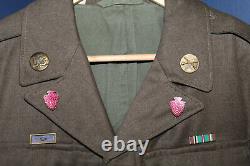 Original WW2 U. S. Army 28th I. D. Ike Jacket 1945 d. WithGerman Made DI's & Hat